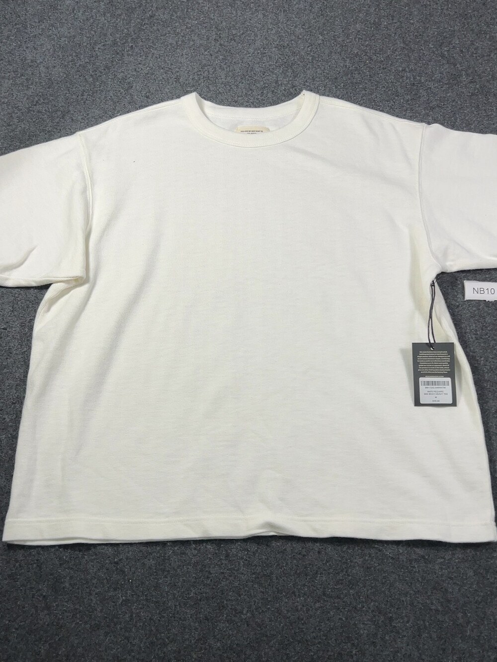 Buck Mason White Field-Spec 90S Boxy Heavy Tee Mens Medium NWI Msrp55 [NB10]